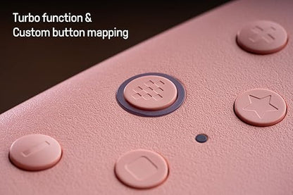 8Bitdo Ultimate 2C Hall Effect Joysticks and Hall Triggers Wireless Controller for Windows PC and Android, with Remappable L4/R4 Bumpers, Turbo function & Rumble vibration (Peach)