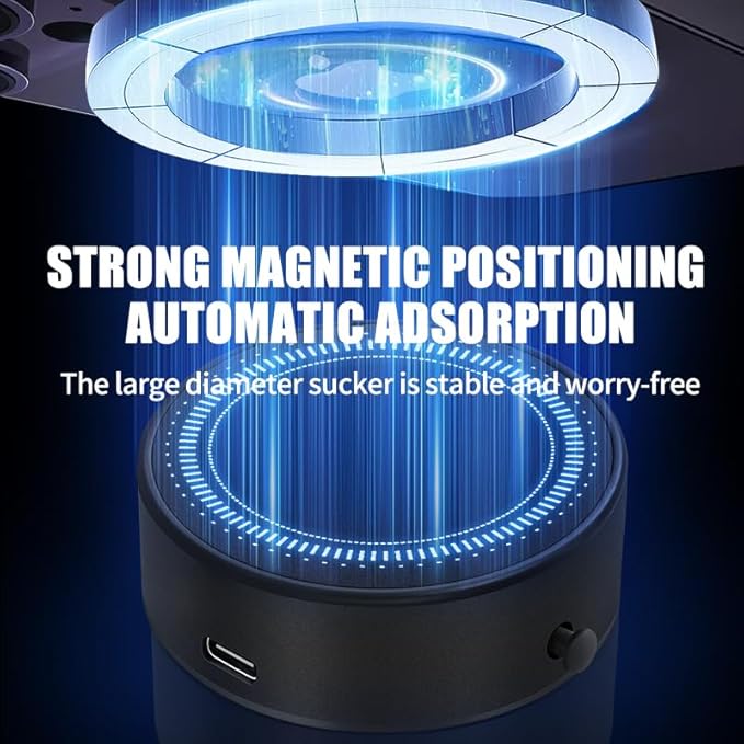 Electric Vacuum Magnetic Suction Phone Holder, 360° Rotation Suction Cup Phone Mount for MagSafe Cell Phone Holders, Phone Mount for iPhone 16/15/14/13/12, car/Gym/Mirror/Smooth Surface