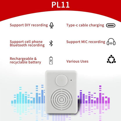 Voice Recorder Box, Support Bluetooth & MIC Recording Audio Box,16MB Sound Module with Speaker,16 Min Easy Sound Voice Box for Personalized Greetings, DIY Projects, Holiday Crafts ect.
