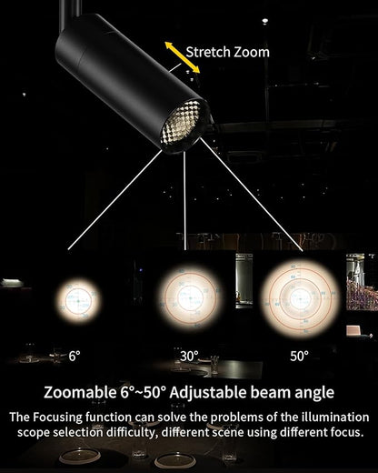 Gpaillumic LED Track Lighting Heads Compatible with H Type 3-Wire Rail Ceiling Spotlight for Indoor Cafe Bar Dining Room Restaurant Lighting