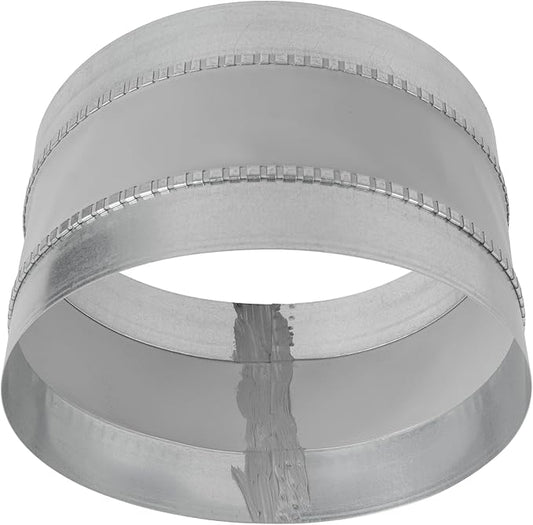 Repa Market 10" Inch Flexible Vibration And Noise Reducing Coupler - Female Fit Duct Connector – Galvanized Steel Coupling for Joining Two Male Duct Fittings – HVAC Ventilation Inline Joint
