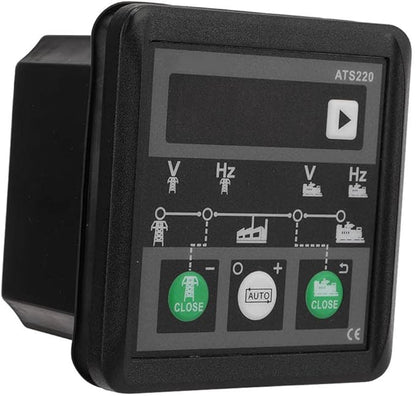Fafeicy IP54 ATS220 AC30‑300V Mains Genset Power Controller Automatic Switch Module with LED Display, Voltage Frequency Simulation Control