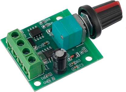 BOJACK Low Voltage DC Motor Speed Controller PWM 1.8v 3v 5v 6v 12v 2A 30W Adjustable Driver Switch 1803BK 1803B (Pack of 2 Pcs)