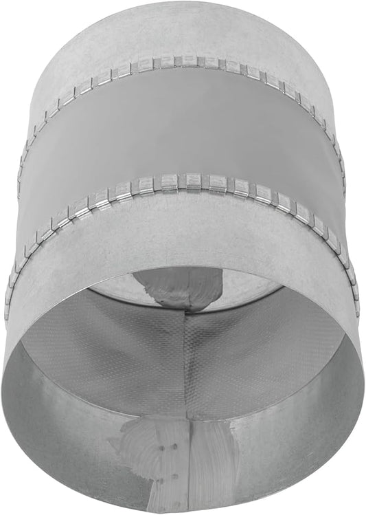 Repa Market 5" Inch Flexible Vibration And Noise Reducing Coupler - Female Fit Duct Connector – Galvanized Steel Coupling for Joining Two Male Duct Fittings – HVAC Ventilation Inline Joint