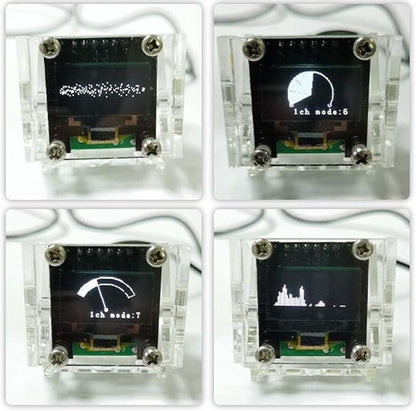 Audio Spectrum Display Analyzer with Dual Channel VU Meter and Multi Mode Screen (With Box)