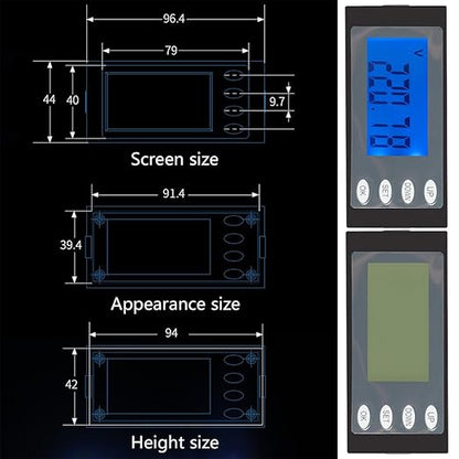SagaSave AC Multimeter, 80-260V 100A Digital LCD HD Display Multi-Function Power Monitor, Display Power Monitor