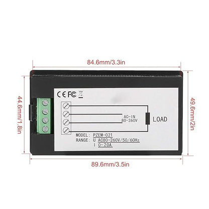 PZEM-021 LCD Display Digital AC Voltage Current Power Energy Meter - Accurate Measurement Tool for Home and Office Use