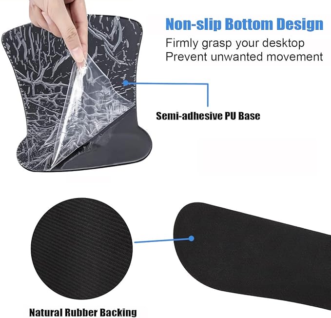 Ergonomic Mouse Pad Wrist Support and Keyboard Wrist Rest Set with Coasters, Non-Slip PU Base, Easy Typing and Relieve Wrist Pain for Home Office Working Studying, Floral Quote Bible Verses Psalm 46:5
