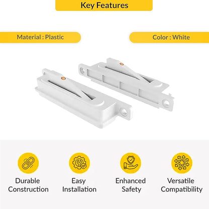 Brixwell Single Action WOCD Set with Limit Control Device, Plastic Material, White Finish, 3-1/2" Height, 3/4" Width, Left and Right Hand, Includes Limit Control Feature for Sliding Windows