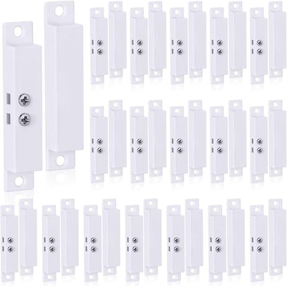 Tellegloww 20 Sets NC Wired Surface Mounted Alarm Magnetic Door Contact Sensor Door Window Reed Switch Sensor with Double Side Tape for Security
