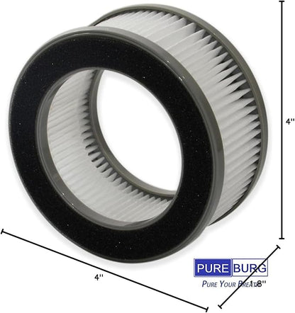 PUREBURG HS-1957 Replacement Filters Compatible with Crane EE-5073 & Black + Decker AP-1408 AP1408 BXFD52006GB Air Purifier fan,3-Pack H13 Air Clean Dust VOCs Odor PM2.5