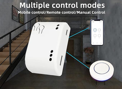 Newgoal Smart Switch Momentary/Latching WiFi Relay, eWeLink App Bluetooth Control Switch, DIY Smart Home, Compatible with Alexa Google Home