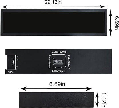 VSDISPLAY 28'' Advertising LCD Monitor 1920x360 IPS Stretched Bar Screen Outdoor High Brightness Support USB Input Auto Copy Autoplay for Supermarket Exhibition Store Advertisement Display