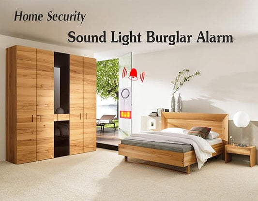 Meichoon Window Door Alarm Wireless for Home Security Sensor Anti Theft Burglar Doorbell Chime DIY Protection Ideal for Pool Garage Apartment and RV with 2 Alarm and 1 Remote Control