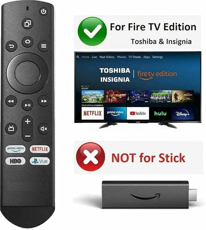 New TV Replacement Remote for Insignia or Toshiba Fire TV Edition 49LF421U19 50LF621U19 55LF621U19 TF-43A810U21 NS-24DF310NA21 NS-39DF310NA21 NS-39DF510NA19 NS-43DF710NA19 [No Voice Fuction ]