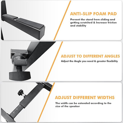 UPELLA Heavy Duty Amplifier Stand, Adjustable Amps Speaker Cabinet Stand Combo Holder, Audio Rack, Guitar Amplifier Stand