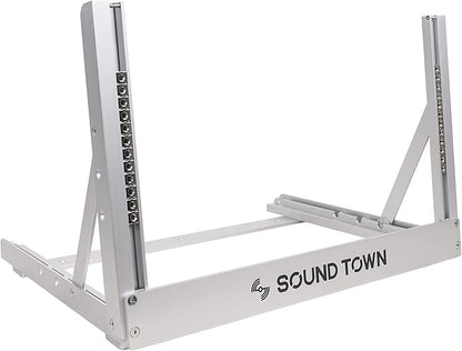 Sound Town 6U Aluminum 2-Post Desktop Open-Frame Rack, Angle Adjustable, for Audio/Video, Network Switches, Routers, Patch Panels (2PF-6A)