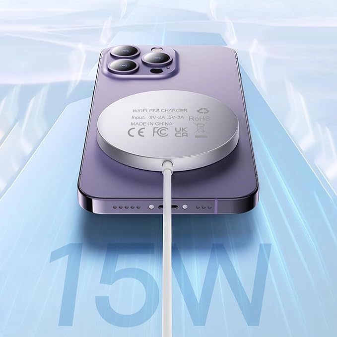 Magnetic Wireless Charger for iPhone 16/16 Pro/16 Plus/16 Pro Max,FDGAO 2 in 1 15W Fast Magnetic Charging Compatible with iPhone 15/14/13/12 Series and AirPods 4/3/Pro