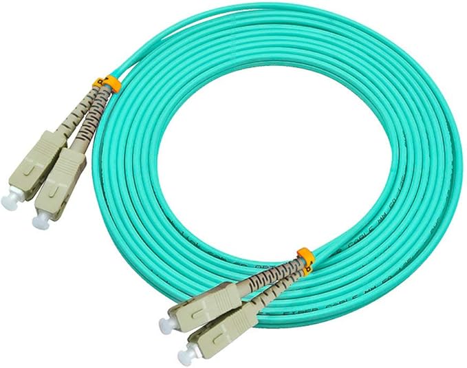 Jeirdus 2Meters 6ft Duplex 50/125 10G OM3 Multi-Mode Fiber Optic Cable Jumper - SC to SC Optical Patch Cord