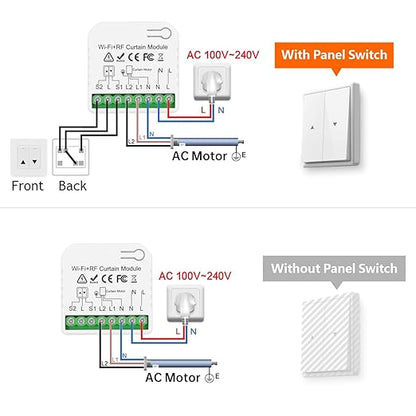 DieseRC WiFi Smart Roller Shutter Controller Module, Tuya APP WiFi Control Compatible with Alexa/Google Home APP Control and Manual Switch, Electric Motor Switch