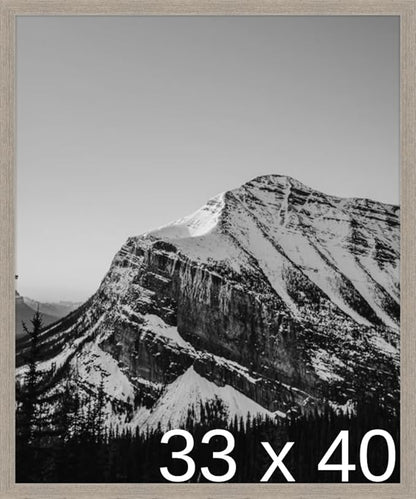 Frame It Easy 33 x 40 Rustic Gray Wood Frame (Derby)