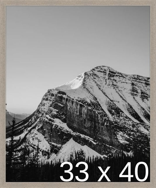 Frame It Easy 33 x 40 Rustic Gray Wood Frame (Derby)