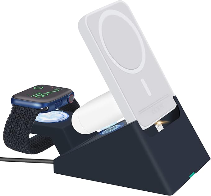 Suitable for iPhone MagSafe Battery Park Wireless Charging Stand, 3in1 Charging at The Same time. Support PD20W Output. Compatible with Apple Watch/Airpods Charging