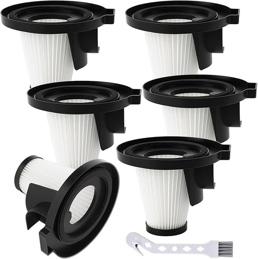 Attemart 6 Pack Filter Replacement Compatible with Ionvac ZipVac 8842 3-in-1 Corded Upright/Handheld Floor and Carpet Hand Vacuum Cleaner
