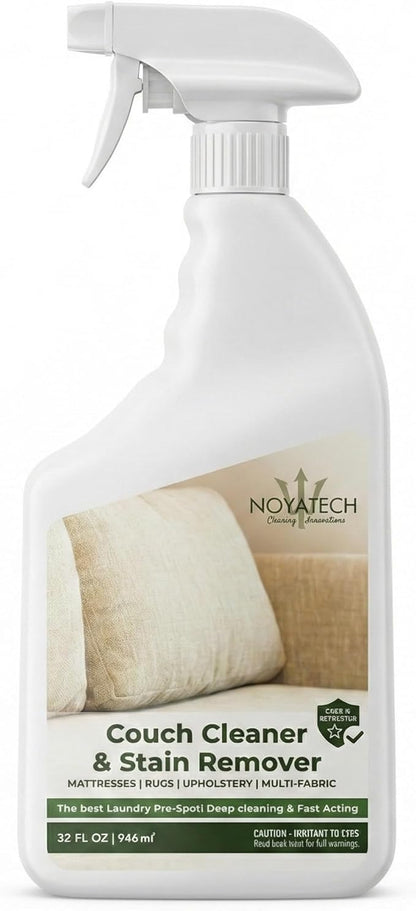 NOYATECH Couch Cleaner and Stain Remover Spray – Professional Strength, Multi-Surface Fabric and Upholstery Cleaner – Pet-Safe, Non-Toxic, Quick-Drying for Couches, Sofas & Car Interiors.