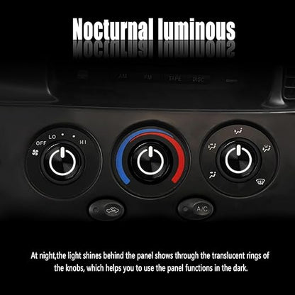 Xomzema 3Pcs Upgraded Control Switch Knob for Toyota Tundra 2000-2006,Air Conditioning AC Heater Blower Fan Climate Control Knobs Switch Button,Replaces 55905-0C010 559050C010