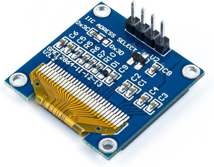 Hosyond 5 Pcs 0.96 Inch OLED I2C IIC Display Module 12864 128x64 Pixel SSD1306 Mini Self-Luminous OLED Screen Board Compatible with Arduino Raspberry Pi (White)