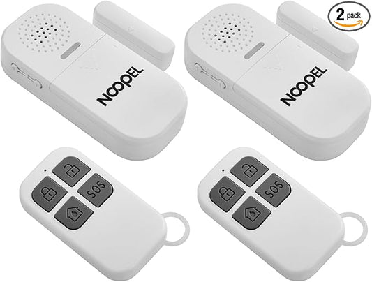 Door Alarms for Kids Safety, 2 Pack 130dB Window Sensor Pool Alarms When Opened for Home Security, 2-in-1 Alarm & Chime, 5-Level Volume Control, Door Chimes When Door Opens with Remote