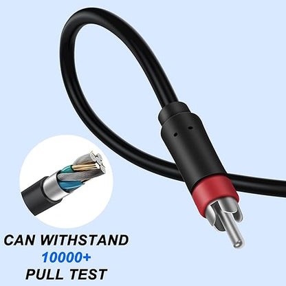 MEIRIYFA YPbPr Component Video Extension Cable 5RCA Female-to-Male Audio Video HD Component Cable for DVD Players, VCR, Camcorder, HDMI Crossover, Set Top Box (1.8M)