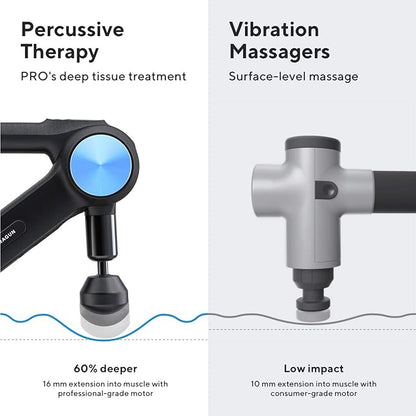 TheraGun Pro Handheld Deep Tissue Massage Gun - Bluetooth Percussion Massage Gun & Personal Massager for Pain Relief & Circulation in Neck, Back, Leg, Shoulder and Body (Black - 4th Gen)