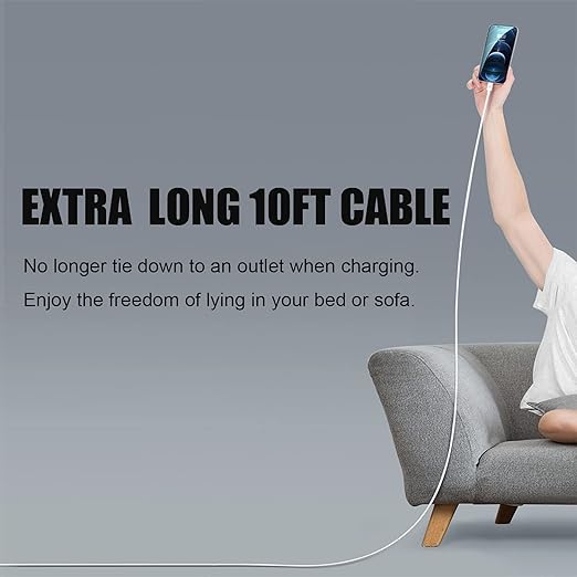 iPhone Charger, 2Pack 2 Port Dual Port USB Cube Wall Charger 2.1A Apple Fast Charging 6FT Nylon Braided Lightning Cable Cord with Plug Compatible with iPhone 14/13/12/11 Pro Max XS XR X 8 7 6S 6 Plus