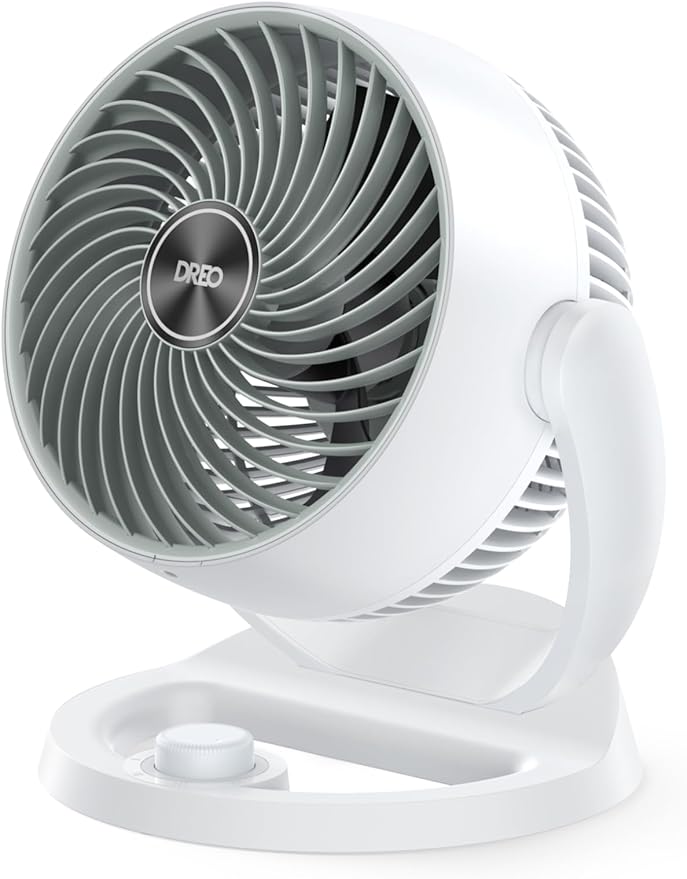 Dreo Fan for Bedroom, 12 Inches, 70ft Powerful Airflow, 28db Quiet Table Air Circulator Fans for Dorm Room, 120° Adjustable Tilt, 3 Speeds, Desktop Fan for Home, Office, Kitchen