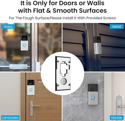 No-Drill Adhesive Mount for Ring Video Doorbell, Doorbell Bracket for Home Apartments Office ( for Ring Video Doorbell (2nd Generation - 2020 Release))