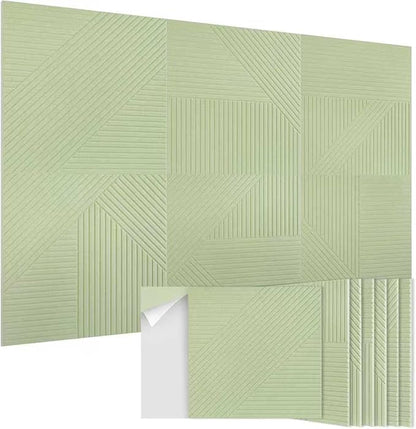 EVENRISING Acoustic Panels 6 Pack, Soundproof Wall Panels 23.6 x 23.6 Inches, Large Decorative Sound Absorbing Panels,Self-Adhesive Acoustic Treatment for Home Studio Office, VerdeLux
