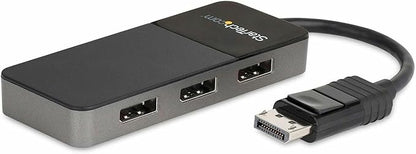 StarTech.com 3-Port DisplayPort 1.4 Splitter, DisplayPort to 3x DP Multi-Monitor Adapter, Triple 4K Computer MST Hub, USB Bus-Powered, Windows Only (MST14DP123DP)
