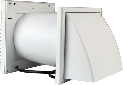 VENTS-US GK 150 MA-MV KIT – Easy to Install 6" Through The Wall Exhaust Fan with Exterior Backdraft Hood, 176 CFM – Removes Moisture, Harmful Fumes, Humidity, Odors, and Common Indoor Air Contaminants