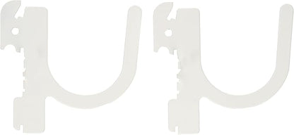 Wall Control 3in Reach U-Hook Accessory “U” Shaped Slotted Metal Pegboard Hook Pegboard and Slotted Tool Board – White