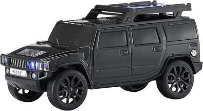 WSTER Solar Off-Road Car Bluetooth Speaker – HD Stereo Sound with TWS Pairing, TF/USB Playback, Portable Bluetooth Car Speaker for Home Audio, Outdoor Use & Retro Gifts for Men (Black)
