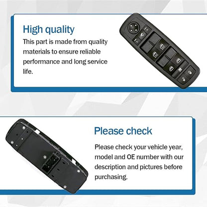 Master Power Window Control Switch Front Driver Side Fits for 2014-2018 Jeep Grand Cherokee Replaces 68184803AA 68184803AB 68184803AC