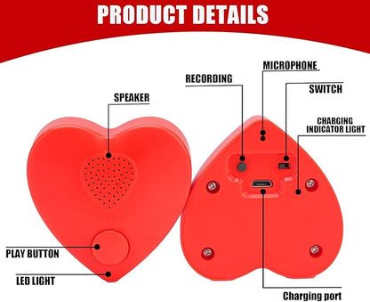 XLW Voice Recorder,350s Voice Box for Recordable Gifts Button Sound Box for Stuffed Animals, Christmas Valentine's Day Plush Toy & Manual DIY Creative Sound Gifts for Boys, Girls (Red)