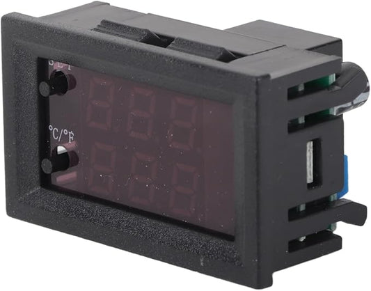 Fayelume Temperature Controller, Digital Display DC 12V Thermostat, -50 to 110 Celsius Programmable Temperature Sensor for Home, Heater, Equipment Case
