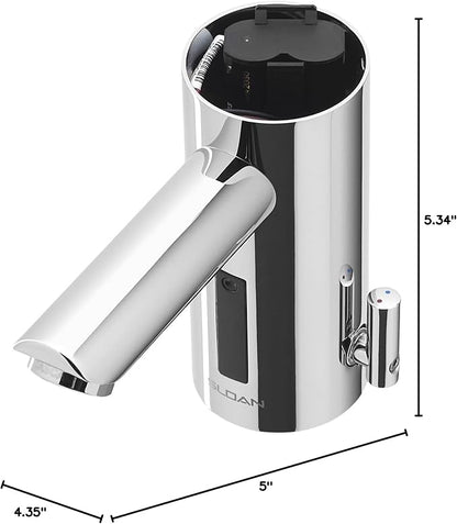 Sloan Optima EAF-200 Sensor Activated Touch-Free Faucet, Commercial Grade w/Mounting Hardware & Integrated Side Mixer - 0.5 GPM Bluetooth Hardwired Deck-Mounted Mid Body, Polished Chrome, 3335051