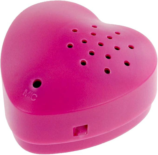 Inventiv 2 Pack, 30 Second Voice Sound Recorder Module for Plush Toy, Stuffed Teddy Bear Animal Recordable Heart, Record Custom Messages (Pink)
