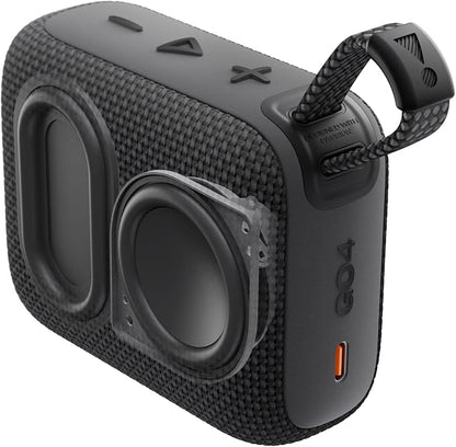 JBL Go 4 - Ultra-Portable, Waterproof and Dustproof Bluetooth Speaker, Big JBL Pro Sound with Punchy bass, 7-Hour Built-in Battery, Made in Part with Recycled Materials (Black)