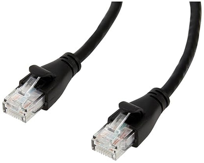 Amazon Basics RJ45 Cat 6 Ethernet Patch Cable, 1Gpbs Transfer Speed, Gold-Plated Connectors, 14 Foot - 10-Pack, Black