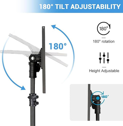 Naiveferry Adjustable Projector Stand Tripod, Laptop Stand Height from 26 to 63 Inch, Multifunctional DJ Rack Stand for Office Home or Studio